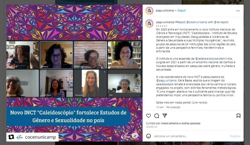 Núcleo Pagu Unicamp: novo INCT Caleidoscópio fortalece estudos de gênero e sexualidade no país