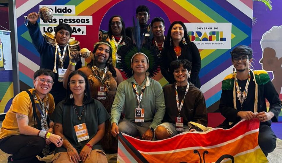 Rede Arandu e Movimento Indígena LGBTQIA+ na Conferência Nacional dos Direitos das Pessoas LGBTQIA+ em Brasília. INCT Caleidoscópio