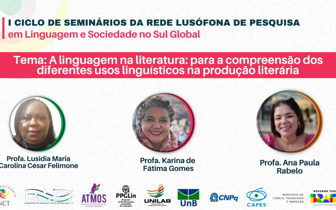 Inscrições abertas para o I Ciclo de Seminários da Rede Lusófona de Pesquisa em Linguagem e Sociedade no Sul Global (RLSG)